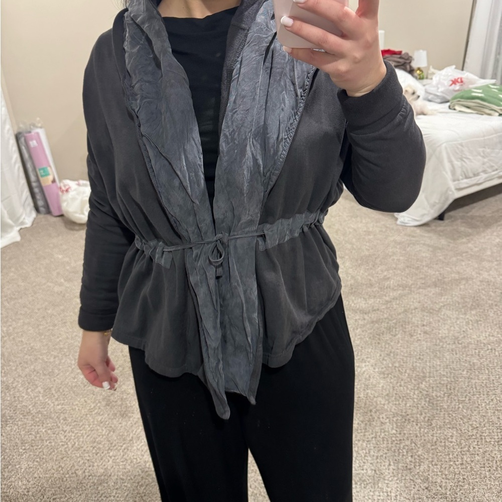 Young fabulous & broke Women’s Black Hooded Drawstring cardigan